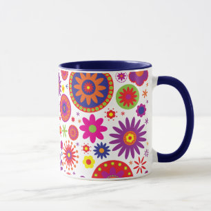 Mug Fleurs d'arc-en-ciel de hippie