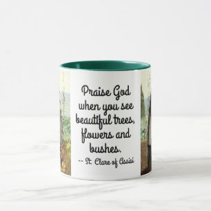 Mug Fleurs d'arrosage St Clare d'Assisi (M 065; Citati