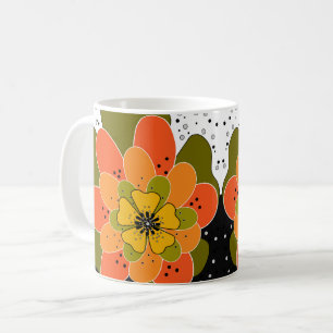 Mug Fleurs d'automne, automne, fleur, illustration jet