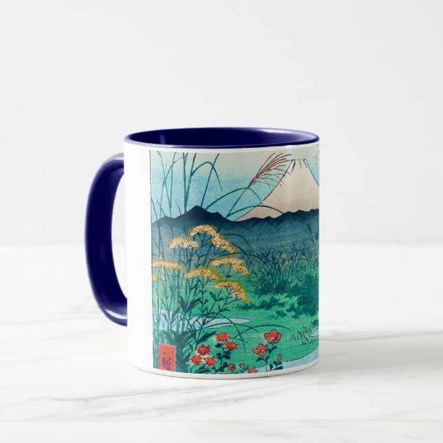 Mug Fleurs d'automne et le Mont Fuji, Hiroshige, Ukiyo (Devant gauche)