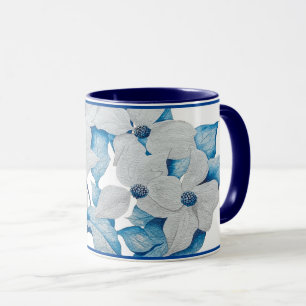 Mug Fleurs de bois de chien sur une boue combo