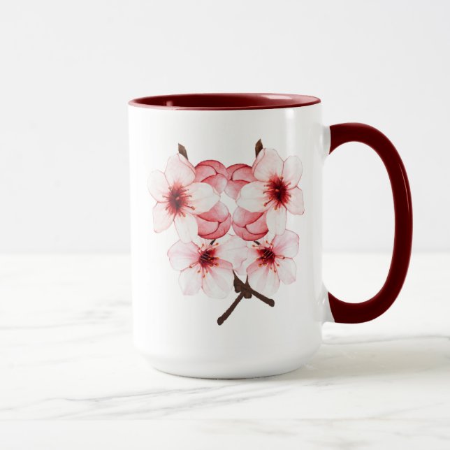 Mug Fleurs de cerises 15oz (Droite)