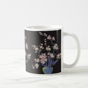 Mug Fleurs de cerisier florales vintage dans un vase