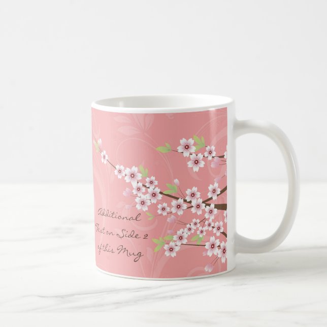 Mug Fleurs de cerisier roses molles (Droite)