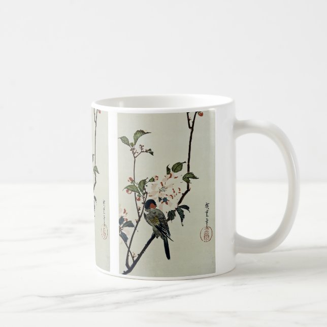 Mug Fleurs de cerisiers et petits oiseaux (Droite)