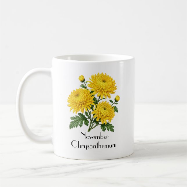 Mug Fleurs de chrysanthème de novembre (Gauche)