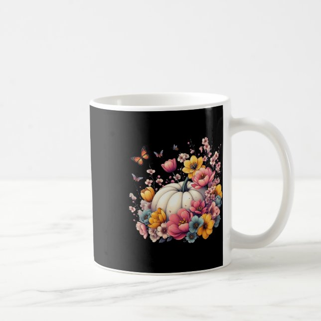Mug Fleurs de citrouille de Thanksgiving automne vacan (Droite)