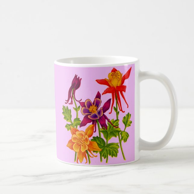 Mug fleurs de columbine (Droite)