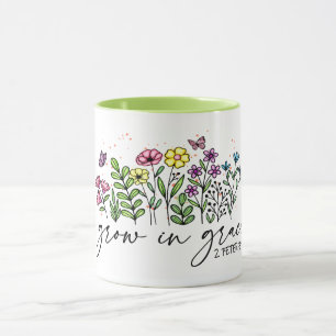 MUG FLEURS DE CONCEPTION SIMPLE "GROW IN GRACE" BIBLE 
