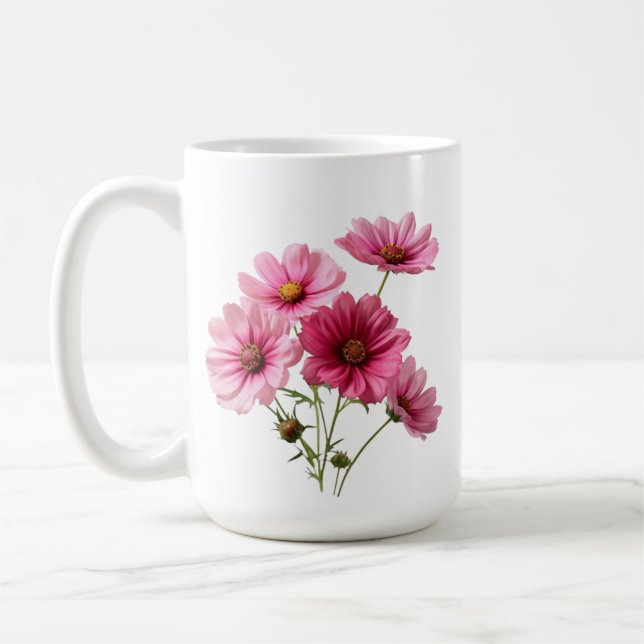 Mug Fleurs de Cosmos Rose-23456 (Gauche)