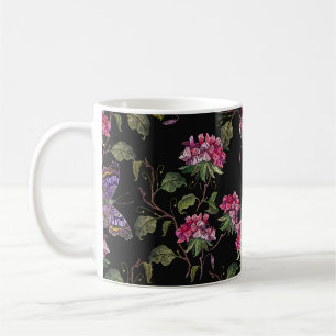Mug Fleurs de datura brodées : Art Botanique