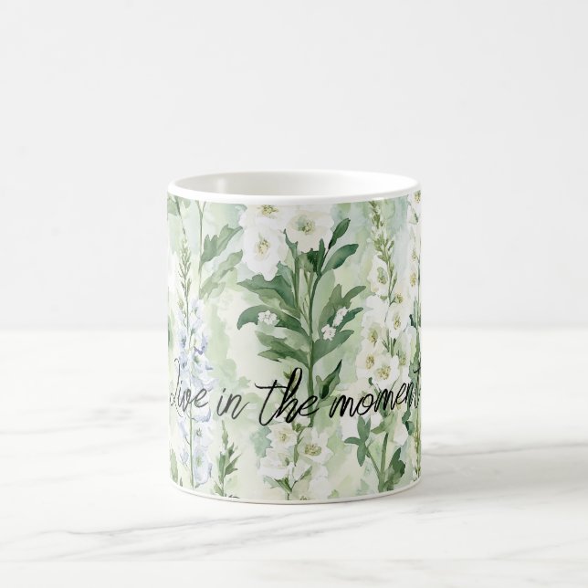 Mug Fleurs de Delphinium blanc lavande   (Centre)