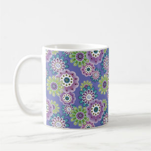 Mug Fleurs de dessin animé amusantes abstraites floral