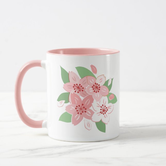 Mug Fleurs de fleurs de cerisier (Gauche)