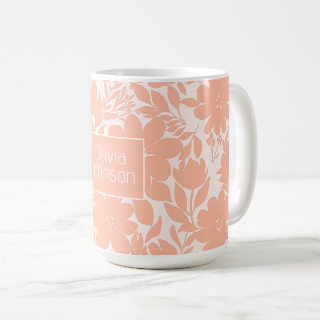 Mug Fleurs de fleurs de chair douce (Devant droit)