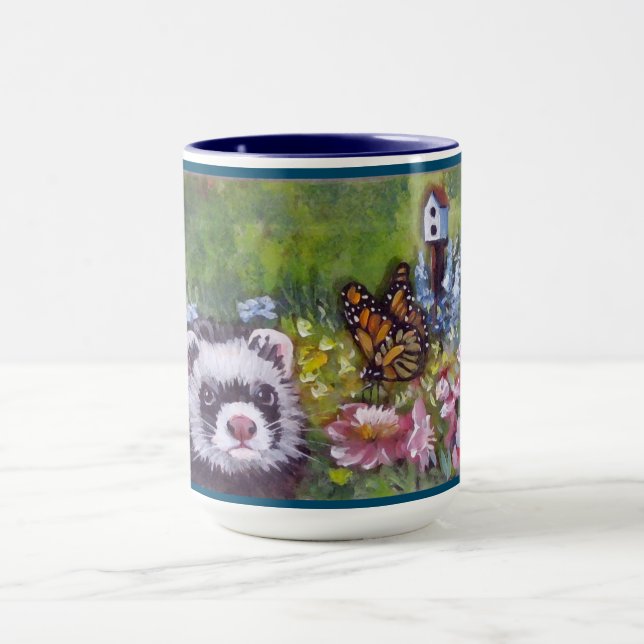 Mug Fleurs de furet Papillon et Bouge d'oiseaux (Centre)