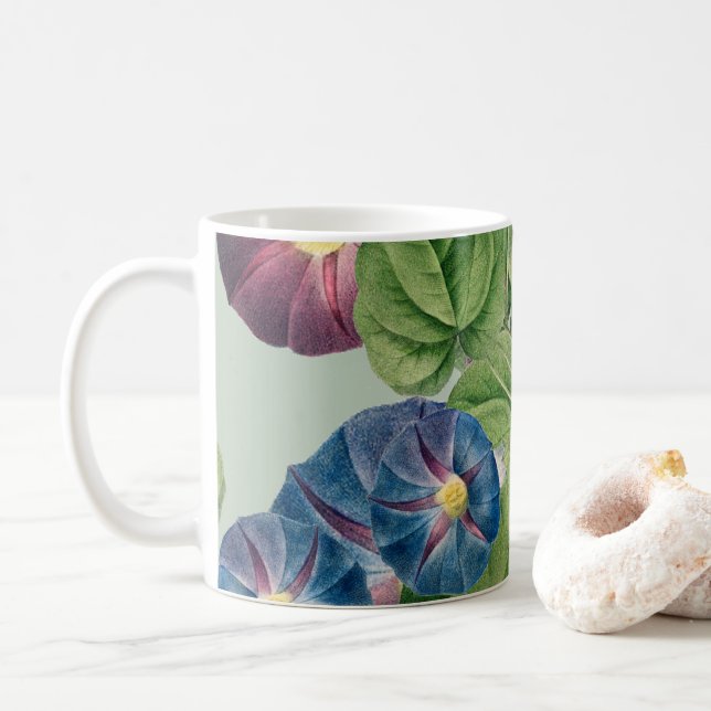 Mug Fleurs de gloire du matin | Pierre-Joseph Redouté  (Avec donut)