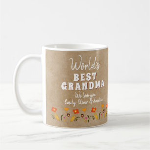 Mug Fleurs de grand-mère les meilleures au monde Fête