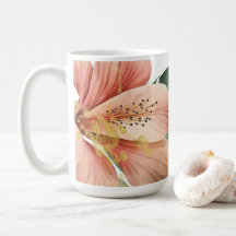 Fleurs de jungle à l'aquarelle éclaboussure pêche