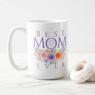 Mug Fleurs de la Meilleure Mère qui soit, Citation de