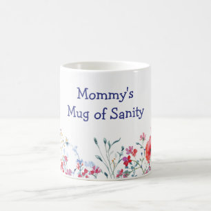 Mug Fleurs de la santé mentale de maman pour la fête d