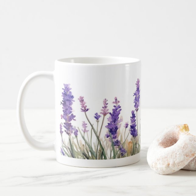 Mug Fleurs de lavande (Avec donut)