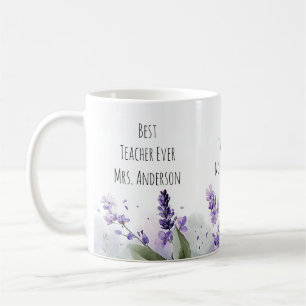 Mug Fleurs de lavande personnalisées pour la reconnais
