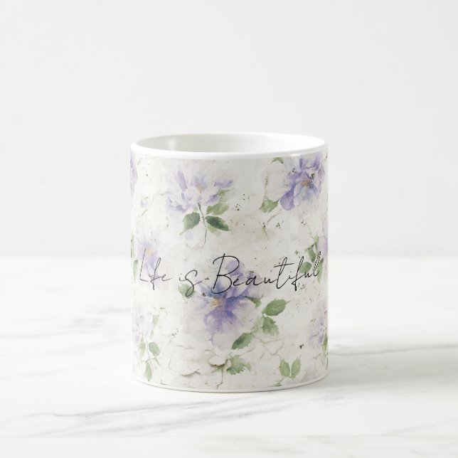 Mug Fleurs de lavande violette jolie   (Centre)