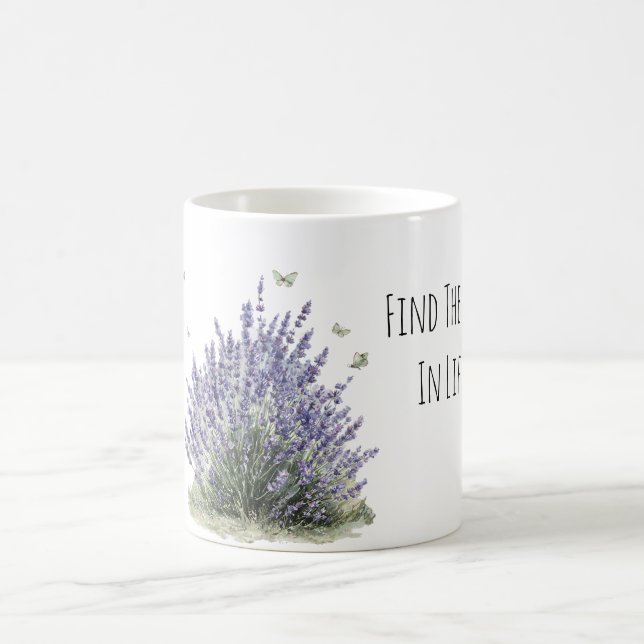 Mug Fleurs de Lavande Violette Papillons de Menthe Joi (Centre)