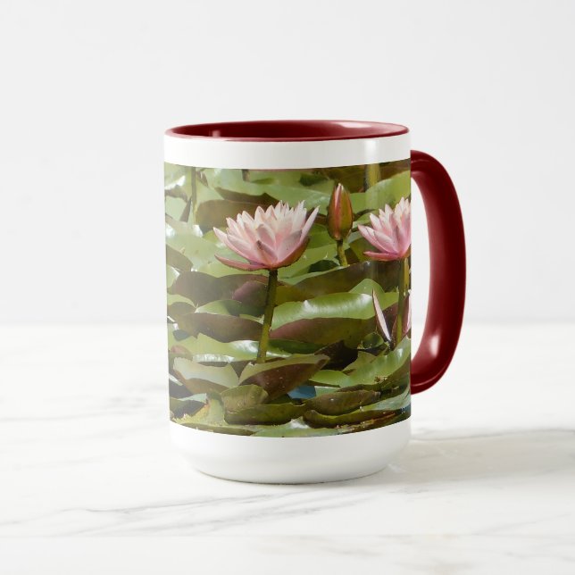 MUG FLEURS DE LOTUS ROSE (Devant droit)