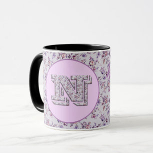 Mug Fleurs de luxe Monogramme N
