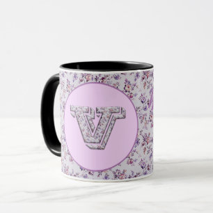 Mug Fleurs de luxe Monogramme V