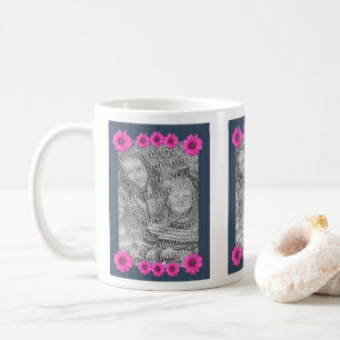 Mug Fleurs de marguerite rose Cadre photo