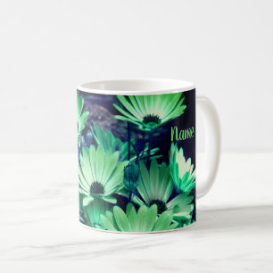 Mug Fleurs de marguerites africaines vertes Personnali