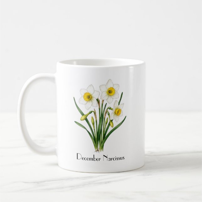 Mug Fleurs de Narcisse de Décembre  (Gauche)