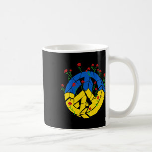 Mug Fleurs de paix du drapeau de l'Ukraine