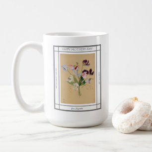 Mug Fleurs de petits pois Vintage Fête des mères