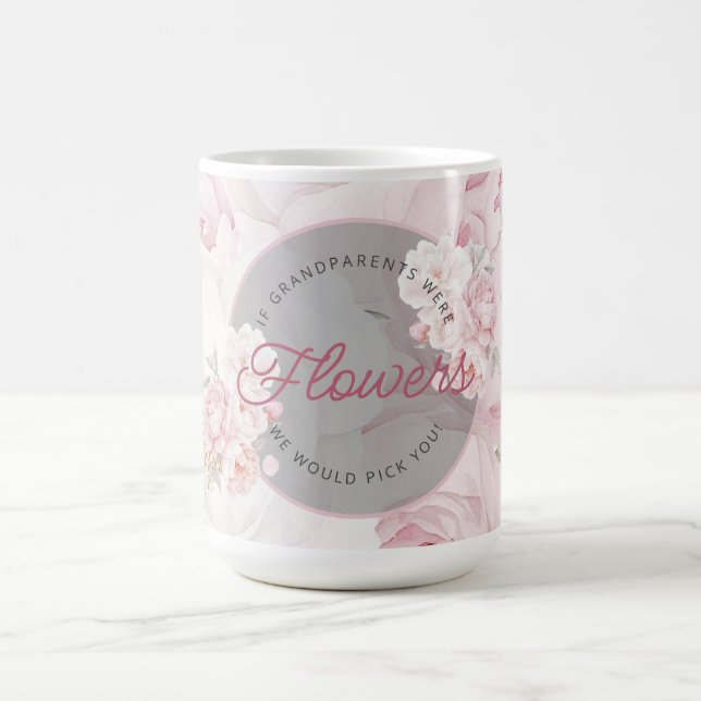 Mug Fleurs de pivoine élégantes Grand-parent Nous vous (Centre)