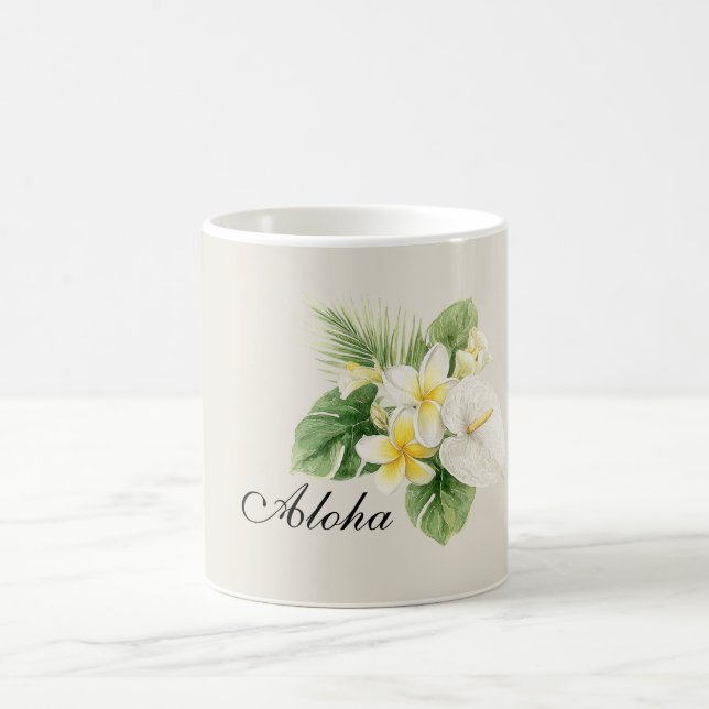 Mug Fleurs de Plumeria Tropicales Aloha (Centre)