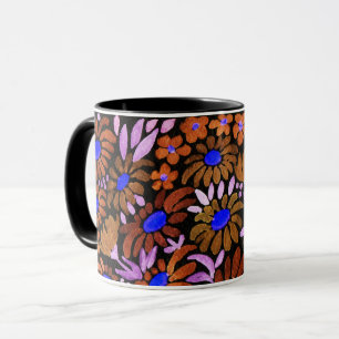 Mug Fleurs de prairie de camomille à l'aquarelle champ