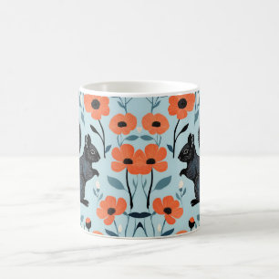 Mug Fleurs de printemps écureuil Art