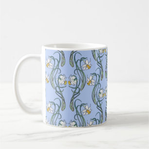 Mug Fleurs de printemps. Fleurs de jonquille entrelacé