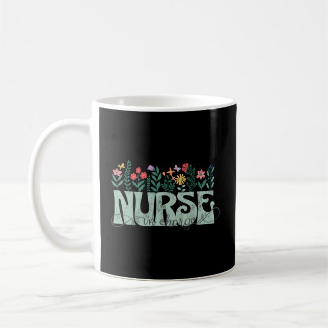 Mug Fleurs De Printemps Pour Infirmière En Charge Dist (Gauche)