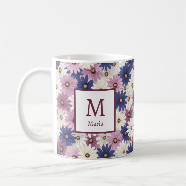 Mug Fleurs de printemps romantiques personnalisées (Gauche)