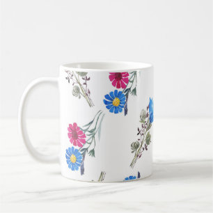 Mug Fleurs de printemps rose Aquarelle Botanique