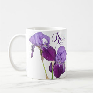 Mug Fleurs de printemps violettes personnalisables Iri