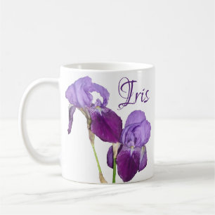 Mug Fleurs de printemps violettes personnalisables Iri