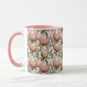 Mug Fleurs de Protea rose Motif végétal