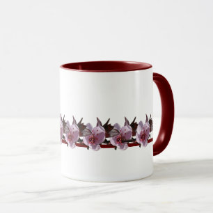 Mug - Fleurs de prunes sur la ligne Maroon