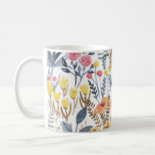 Mug Fleurs de ressort d'aquarelle, patte transparente